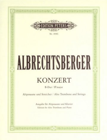 Albrechtsberger Konzert B-Dur Altposaune Klavier